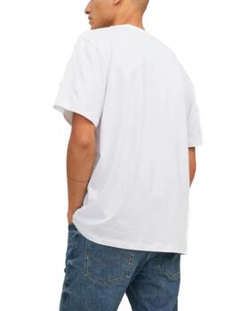 Camiseta Jack&Jones Rafterlife blanca manga corta de hombre