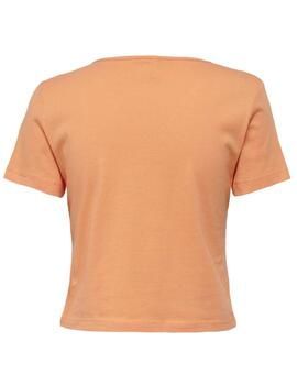 Camiseta Only Monna naranja manga corta mujer-Oc