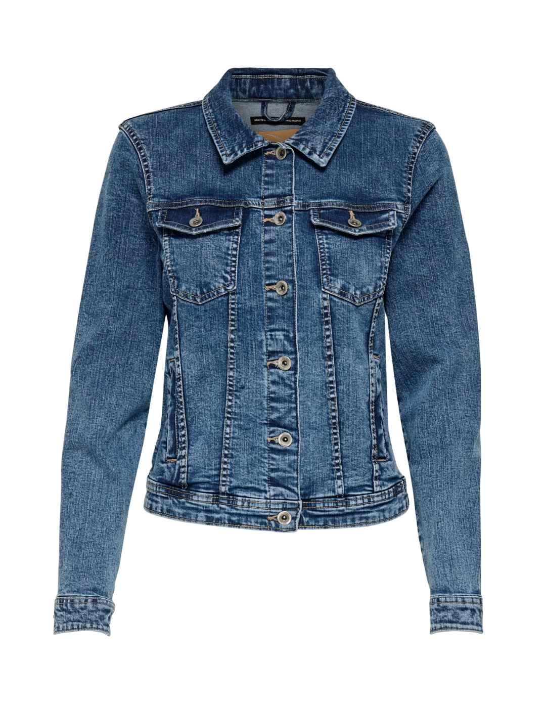 Chaqueta vaquera Only Tia básica azul medio de mujer