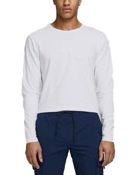 Camiseta Jack&jones Basic blanca basica manga larga  hombre