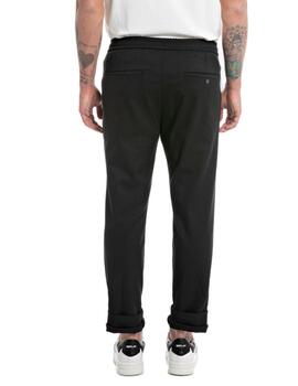 Pantalón Replay jogger slim negro de hombre