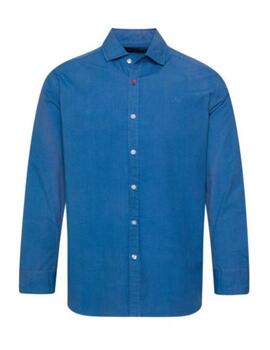 Camisa Altonadock azul marino manga larga para hombre