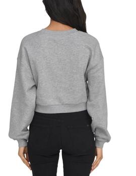 Sudadera Only Odessa holgada gris cropped para mujer