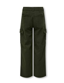 Pantalón Only Kids Arrow cargo verde para niña