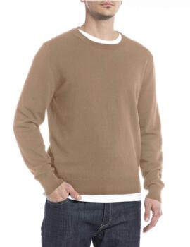 Jersey Replay punto fino camel para hombre