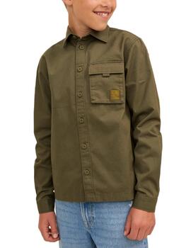 Camisa Jack&Jones Junior Dust verde para niño