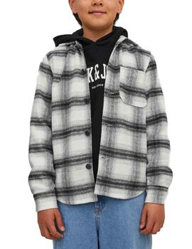 Sobrecamisa Jack&Jones Junior Zac blanco cuadros de niño