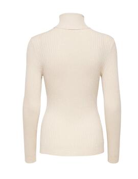 Jersey Only Karol cuello alto beige de mujer