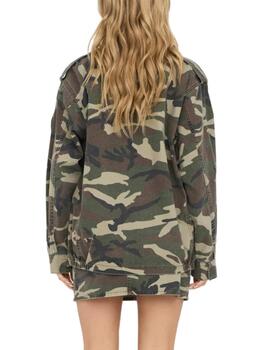 Chaqueta Only Margot oversize de camuflaje verde de mujer