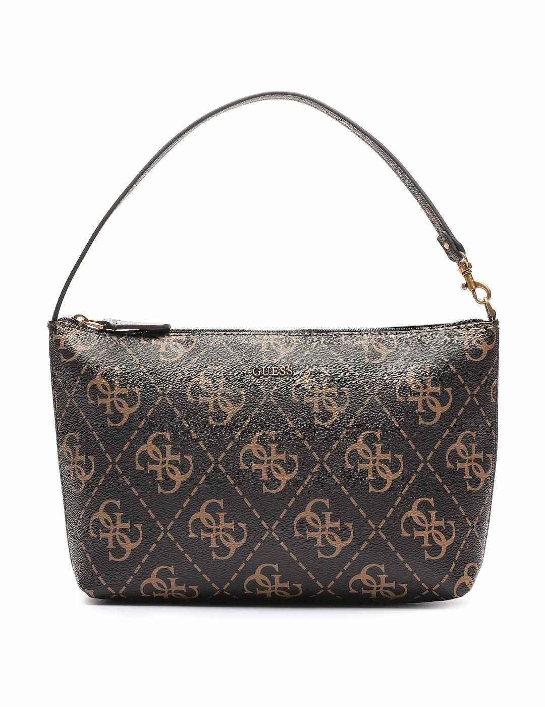 Bolso tote Guess Vikky marrón logo para mujer