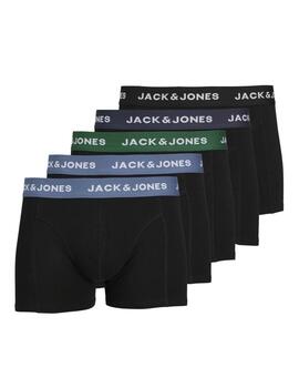 Íntimo Jack&Jones pack 5 trunk negro para hombre