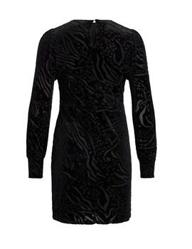 Vestido Vila Layla midi negro manga larga para mujer