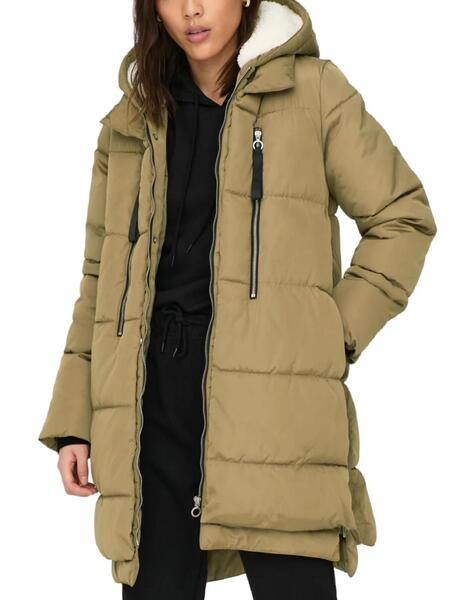Chaqueta Only New Nora Long Beige Para Mujer