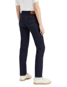 Pantalón Vaquero Levi's 712 slim corte alto azul para mujer