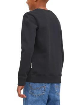 Sudadera Jack&Jones Silver negra sin capucha para niño