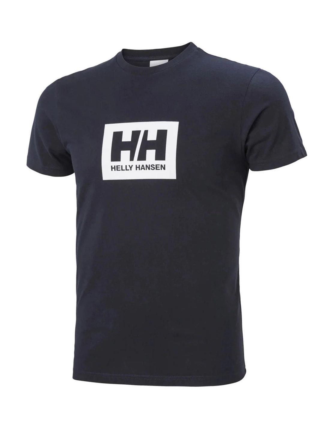 Camiseta Helly Hansen Box marino para hombre-&