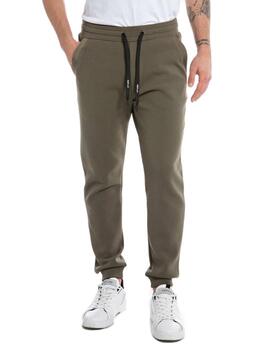 Pantalón Replay verde militar cintura elástica para hombre