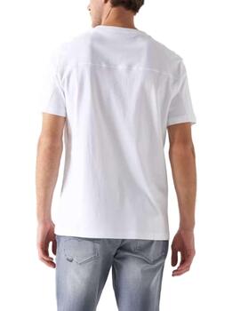 Camiseta Salsa blanca corte slim manga corta para hombre