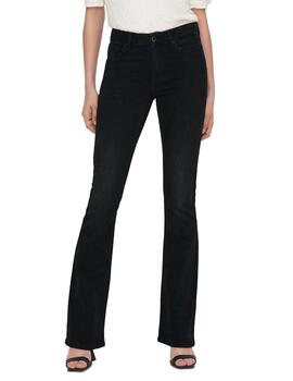 Pantalón vaquero Only Blush negro flared de mujer