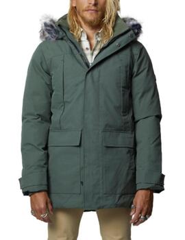 Parka Altonadock verde botella larga con capucha para hombre