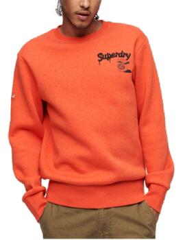 Sudadera Supedry Worwear naranja sin capucha para hombre