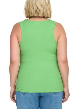 Camiseta Only Carmakoma verde de tirantes para mujer