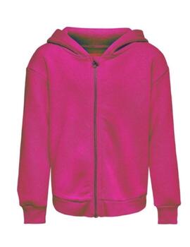 Sudadera Only Kids fucsia cremallera con capucha para niña