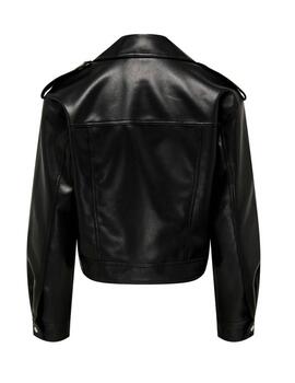 Chaqueta Only Edith biker negra corta para mujer