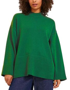 Jersey de punto JJXX Siana verde cuello perkins para mujer