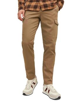 Pantalón Jack&Jones Tollie cargo camel Slim para hombre