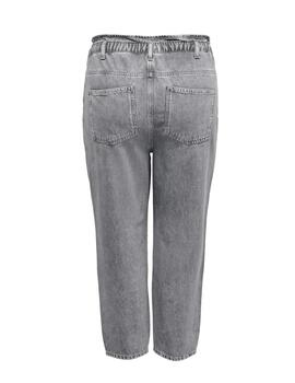 Pantalón vaquero Only Carmakoma Cuba slouchy gris mujer