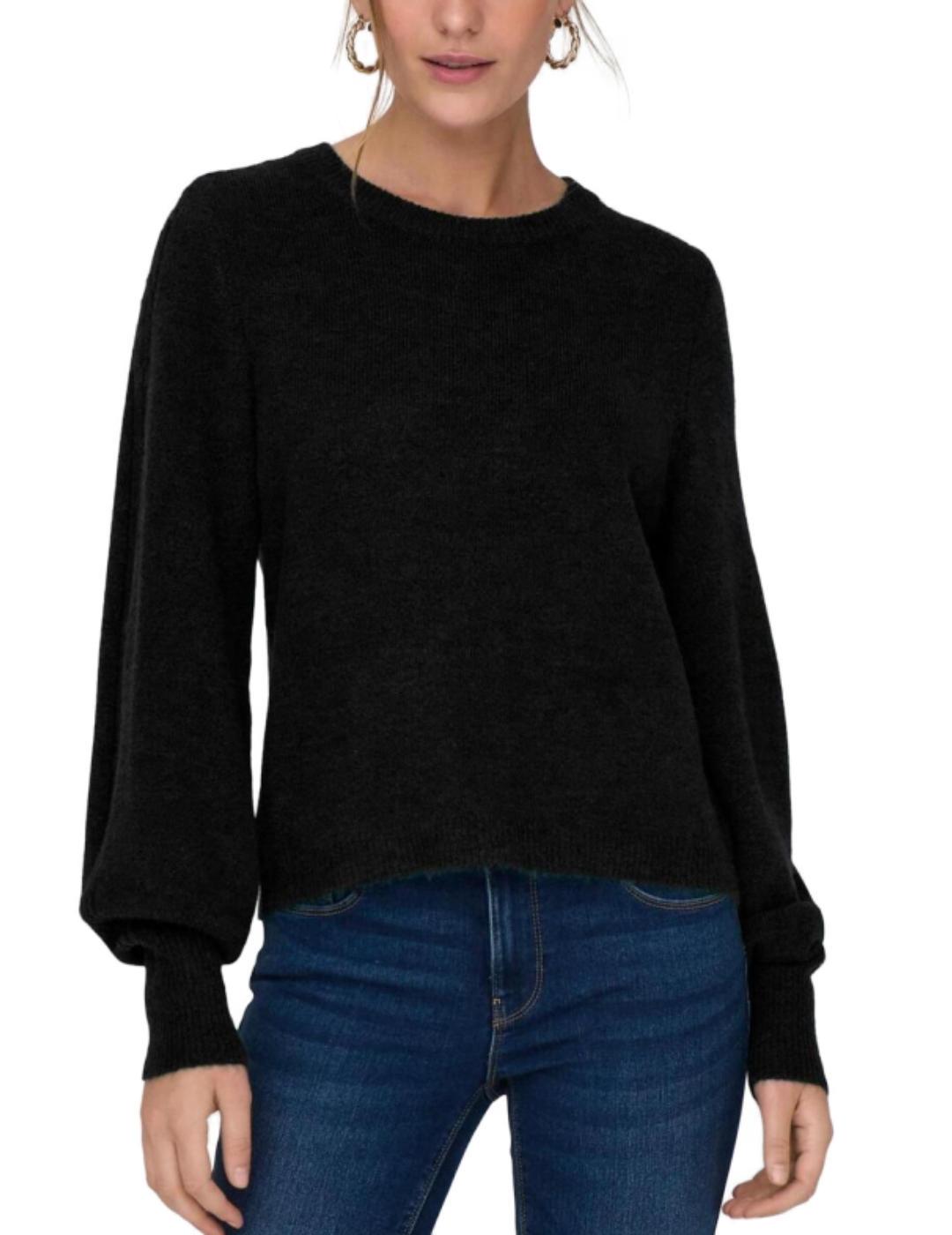 Only JERSEY NEGRO PULLOVER MUJER 15277924 Negro - textil Chaquetas de punto  Mujer 35,99 €