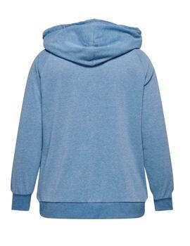 Sudadera Only Carmakoma Mille azul para mujer