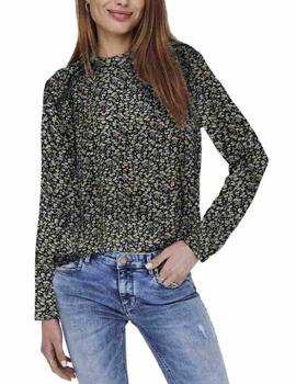 Blusa Only Mallory de flores azul marino holgada para mujer