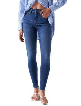 Pantalón vaquero Salsa Faith Push In skinny azul para mujer