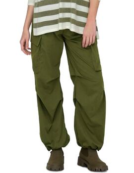 Pantalón Only Ocean cargo verde corte holgado para mujer