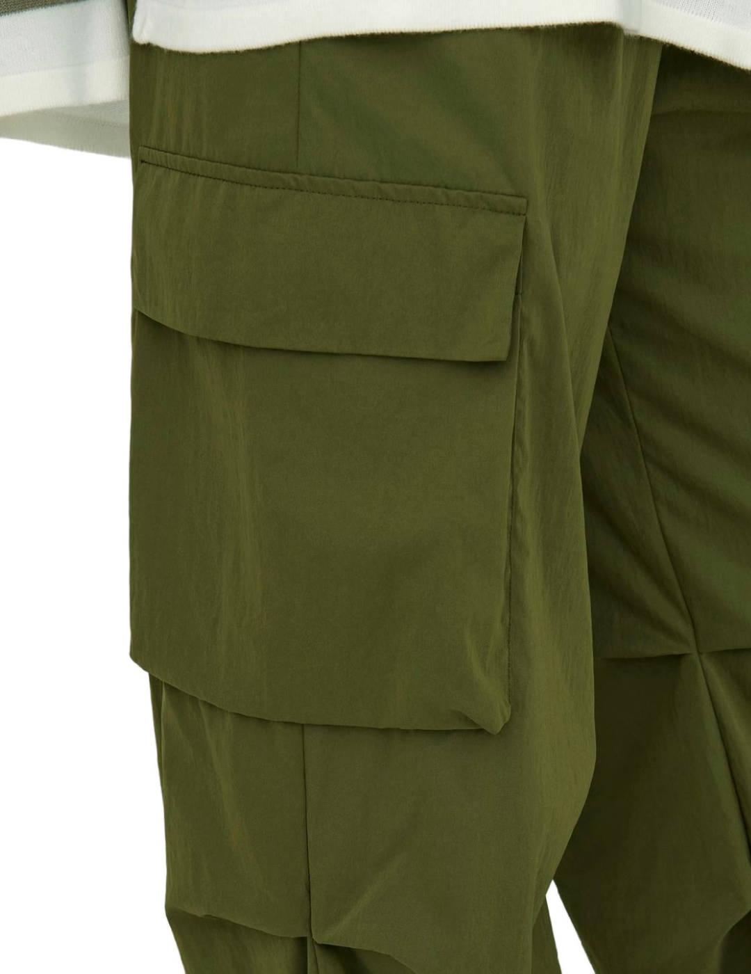 Pantalón Only Ocean cargo verde corte holgado para mujer