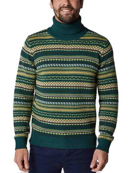 Jersey Altona cuello alto grecas verde para hombre