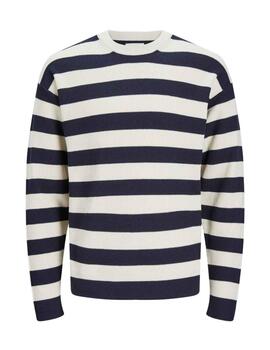 Jersey Jack&Jones Spring azul marino rayas para hombre