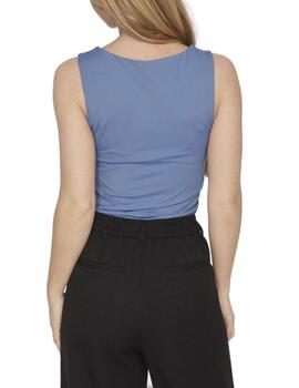 Camiseta Vila Kenza color azul básica de tirantes para mujer