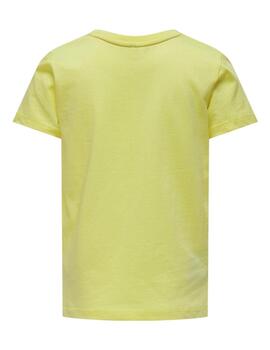 Camiseta Only Kids Wera amarillo manga corta para niña