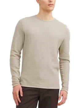 Jersey Jack&Jones Miguel beige de punto para hombre