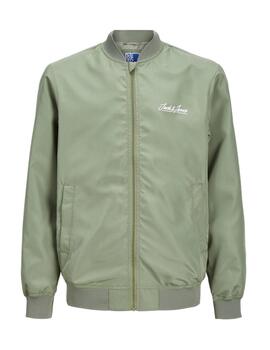 Chaqueta bomber Jack&Jones Junior Oliver verde para niño