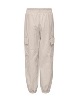 Pantalón cargo Only Kids Echo beige con puño para niña