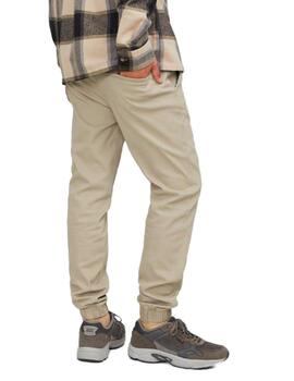 Pantalón Jack&Jones Gordon beige con puño Regular fit hombre