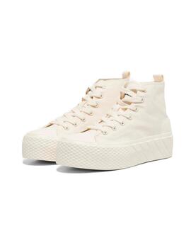 Zapatillas Only Ovia blancas altas con plataforma de mujer