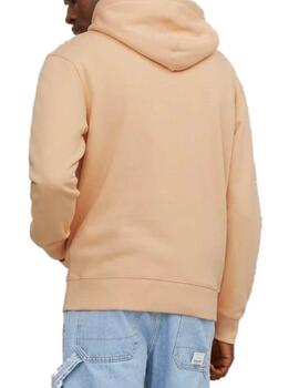 Sudadera Jack&Jones Star coral con capucha para hombre