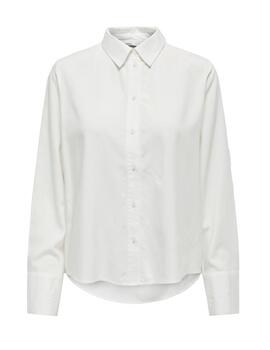 Camisa básica Only Berit blanca tejido fluido para mujer