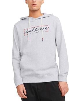 Sudadera Jack&Jones Zuri gris con capucha para hombre