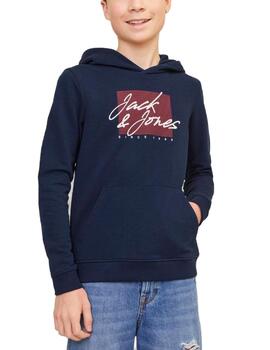 Sudadera Jack&Jones Zuri marino con capucha para hombre